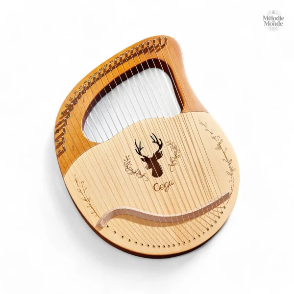 Lyre acajou, instrument portatif, idéal pour tous