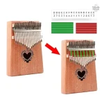 Stickers Kalimba pour 21 notes, aide à l'apprentissage