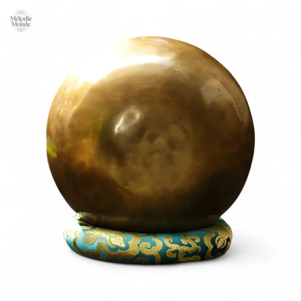 Accessoire de méditation, bol chantant artisanal en métal