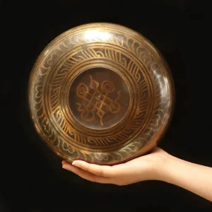 Bol tibétain de grande taille pour pratiques spirituelles