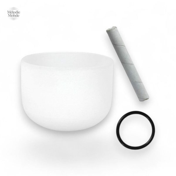 Bol chantant, outil de méditation en cristal transparent