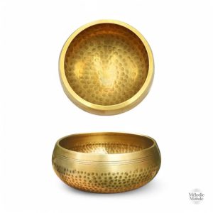 Bol tibétain fait main, décor traditionnel et spirituel