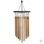 Décoration extérieure avec carillon à vent artisanal