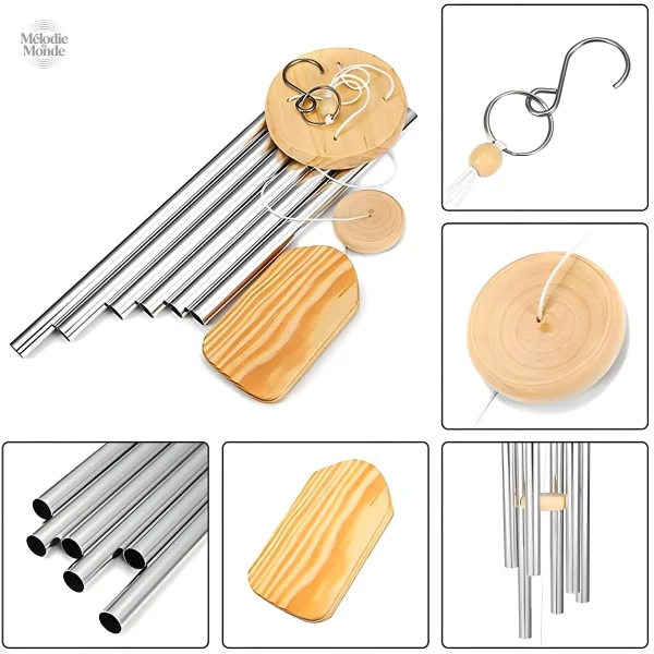 Carillon à vent, accessoire de décoration en métal