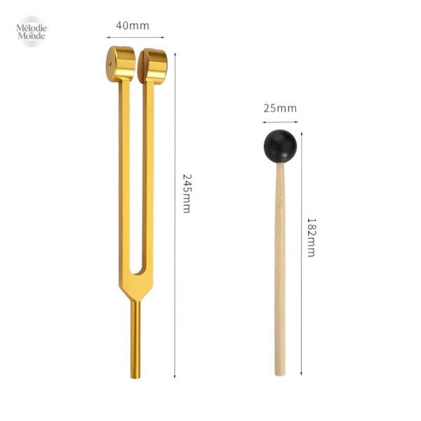 Diapason aluminium coloré pour massage relaxant