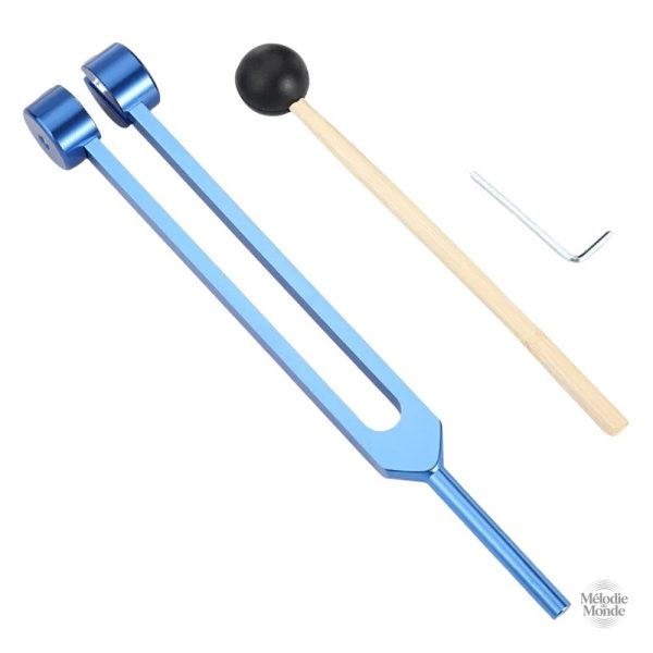 Outil de relaxation, diapason 128 Hz en aluminium