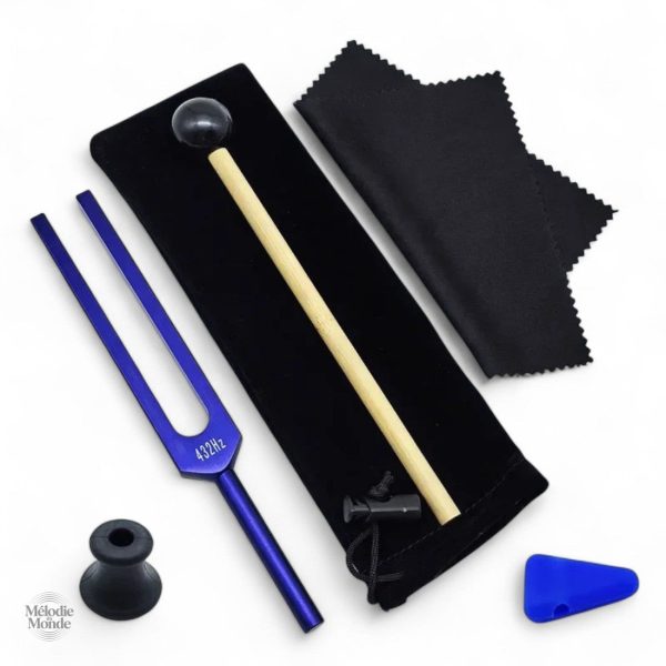 Diapason vibratoire 432 Hz en aluminium coloré - vue 2