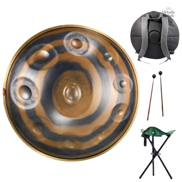 Handpan 10 notes, design élégant et sonore captivant