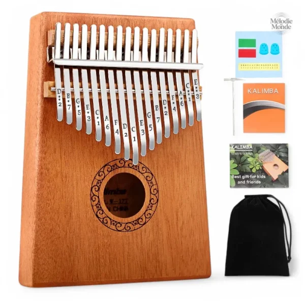kalimba-17-21-lames-portable-1 Kalimba portable 17 et 21 lames, instrument de musique
