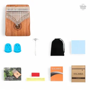 Kalimba 17 lames, design compact et léger pour la portabilité