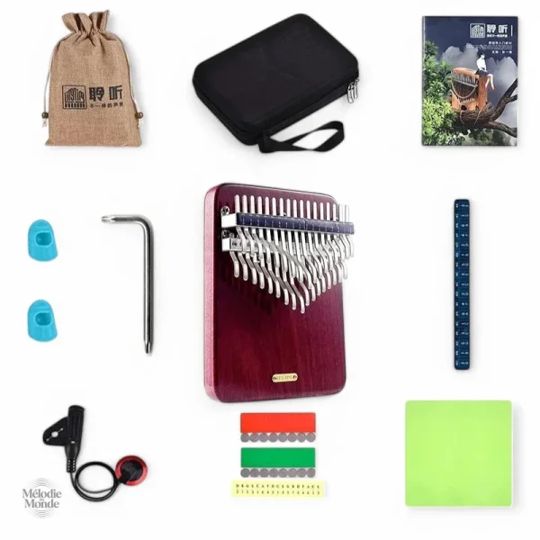 Kalimba en bois, idéal pour les musiciens débutants et confirmés