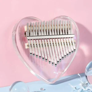 Kalimba transparent en forme de cœur