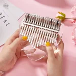 Instrument de musique kalimba avec design transparent