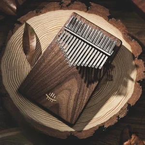 Instrument à percussion, kalimba en noyer