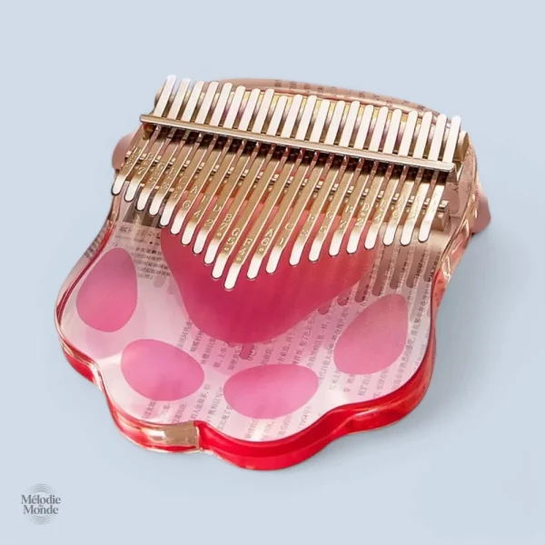 Kalimba transparent, accessoire musical coloré et léger