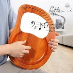 Mini harpe en acajou, 16 cordes pour mélodies douces