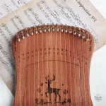 Lyre miniature 17 cordes, design compact et élégant