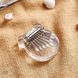 Kalimba portable, design transparent, parfait pour les musiciens débutants