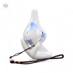 Ocarina décoratif aux motifs asiatiques