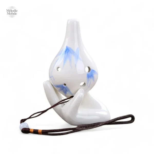 Ocarina décoratif aux motifs asiatiques