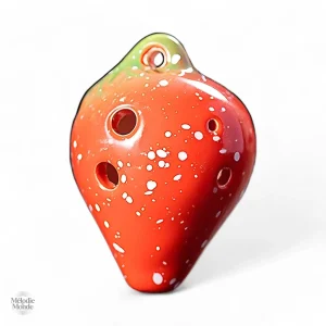 Ocarina en céramique motif fraise