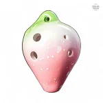 Ocarina fraise en céramique artisanale