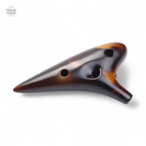 Ocarina en céramique, finition lisse et brillante