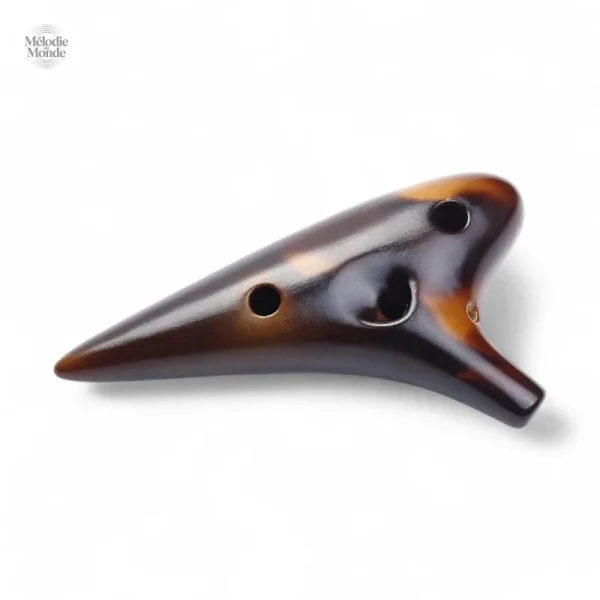 Ocarina en céramique, finition lisse et brillante