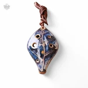 Ocarina en forme de feuille avec six trous de jeu