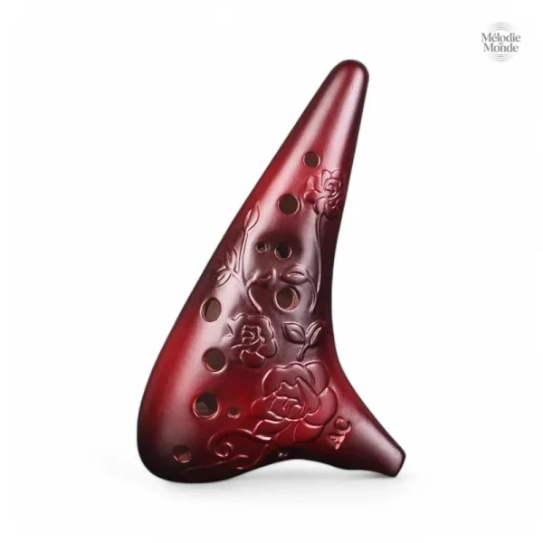 Ocarina décoré en céramique, sonorité unique et esthétique