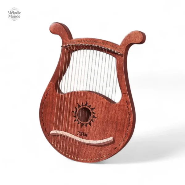 Lyre miniature avec 19 cordes, design élégant et pratique